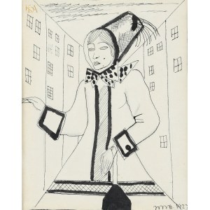 Janusz Maria BRZESKI (1907-1957), Kobieta w płaszczu (1927)
