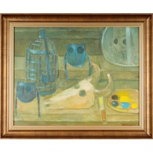 Kiejstut BEREŹNICKI (ur. 1935), Martwa natura z maskami (2002?)