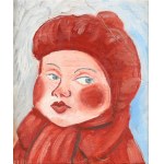 Halina DĄBROWSKA (1926-1996), Dziecko w czerwonej czapce (1965)