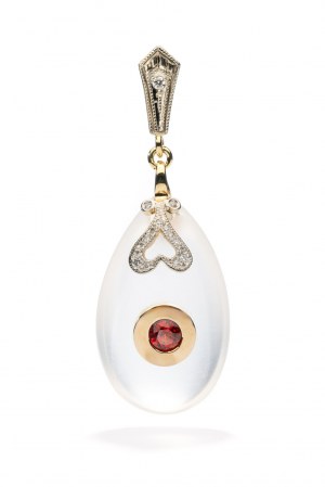 Pendant with quartz, sapphire and diamonds early 21st century.