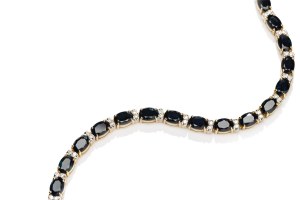 Necklace with sapphires and diamonds 2nd half of 20th century, Therese Jewelry, Vietnam