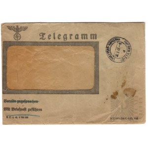 Third Reich - RADOM Envelope Telegram and Postage Stamp General Governorate