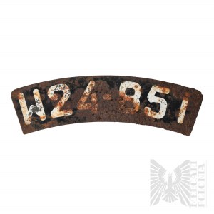 II RP - Polska Wojskowa Tablica Rejestracyjna motocykla (Okręg Białystok)