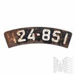 II RP - Polska Wojskowa Tablica Rejestracyjna motocykla (Okręg Białystok)
