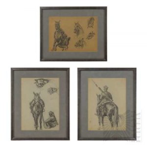 Richard Prauss (1902-1955) - Ensemble de 3 dessins au crayon