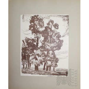 Autolitografii Artystów Legionistów 1935 - Stanisław Kamocki “Stanowisko Obserwatora II Sygnowany