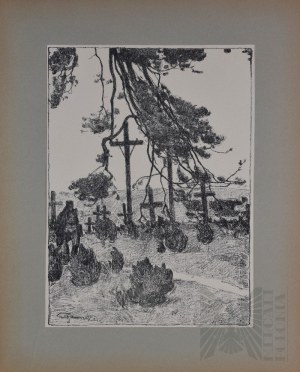 Autolitografii Artystów Legionistów 1935 - Stanisław Janowski - Cmentarz Legionistów w Wołczewsku