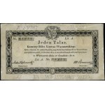 1 tolar, 1.12.1810; série A, číslování 63957, signatura co...