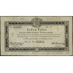 1 talar, 1.12.1810; seria A, numeracja 5282, podpis kom...