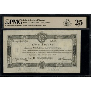 2 thalers, 1.12.1810; series B, numbering 8386; signature co...