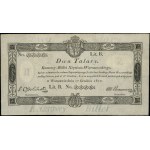 2 thalers, 1.12.1810; series B, numbering 8386; signature co...