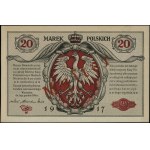 20 marek polskich, 9.12.1916; jenerał, seria A, numerac...