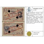 5 gold, 28.02.1919; series 15.A., numbering 037,498, ...