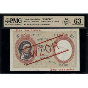20 złotych, 28.02.1919; seria A.12, numeracja 024387, c...