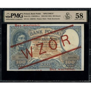 100 złotych, 28.02.1919; seria C., numeracja 3202785, c...