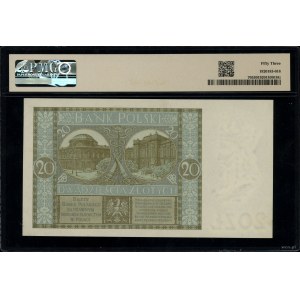 20 zlatých, 1.09.1929; CP. série, číslování 4250255; Lu...
