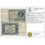 5 złotych, 2.01.1930; seria N., numeracja 0000000, czer...