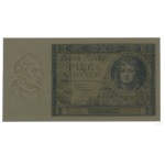 5 złotych, 2.01.1930; seria EA., numeracja 2126910; Luc...