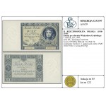 5 złotych, 2.01.1930; seria EA., numeracja 2126910; Luc...