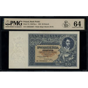 20 gold, 20.06.1931; AM. series, numbering 2552057; L...
