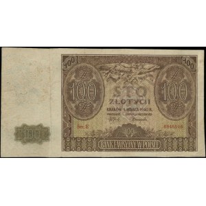 100 złotych, 1.03.1940; seria E, numeracja 6946516; na ...