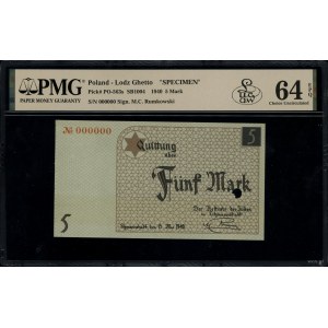 5 marek, 15.05.1940; bez oznaczenia serii, numeracja 00...