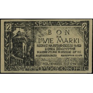 Dobiegniewo II-C. Bon na 2 marki, 30.10.1944; seria A; ...