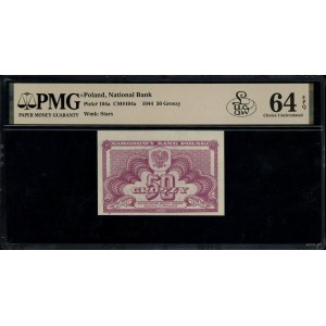 50 groszy, 1944; w klauzuli OBOWIĄZKOWYM, bez oznaczeni...