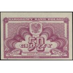 50 groszy, 1944; w klauzuli OBOWIĄZKOWYM, bez oznaczeni...