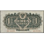 1 złoty, 1944; w klauzuli OBOWIĄZKOWYM, seria АН, numer...