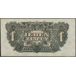 1 złoty, 1944; w klauzuli OBOWIĄZKOWYM, seria АН, numer...