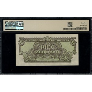 5 złotych, 1944; w klauzuli OBOWIĄZKOWYM, seria ХА, num...