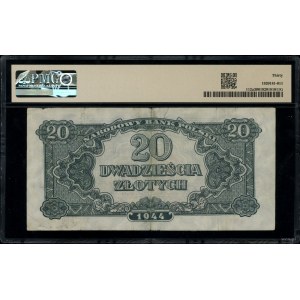 20 złotych, 1944; w klauzuli OBOWIĄZKOWYM, seria АА, nu...