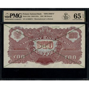 100 złotych, 1944; w klauzuli OBOWIĄZKOWYM, seria АС, n...