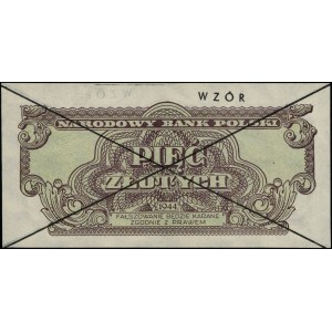 5 złotych, 1944; w klauzuli OBOWIĄZKOWE, seria zastępcz...