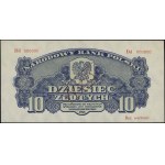 10 złotych, 1944; w klauzuli OBOWIĄZKOWE, seria Dd, num...
