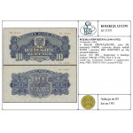10 złotych, 1944; w klauzuli OBOWIĄZKOWE, seria Dd, num...
