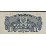 10 złotych, 1944; w klauzuli OBOWIĄZKOWE, seria An, num...