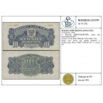 10 złotych, 1944; w klauzuli OBOWIĄZKOWE, seria An, num...