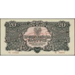 20 złotych, 1944; w klauzuli OBOWIĄZKOWE, seria Rz, num...