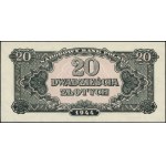 20 złotych, 1944; w klauzuli OBOWIĄZKOWE, seria Ar, num...