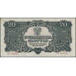 20 złotych, 1944; w klauzuli OBOWIĄZKOWE, seria УТ, num...