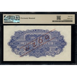 50 złotych, 1944; w klauzuli OBOWIĄZKOWE, seria Hd, num...