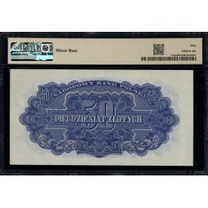 50 złotych, 1944; w klauzuli OBOWIĄZKOWE, seria ВН, num...