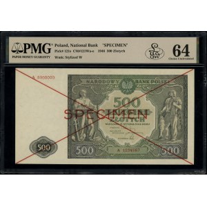 500 złotych, 15.01.1946; seria A, numeracja 1234567 / 8...