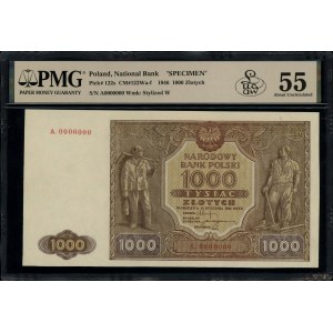 1,000 gold, 15.01.1946; series A., numbering 0000000,...