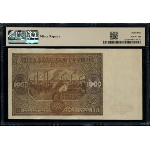 1.000 złotych, 15.01.1946; seria zastępcza Bw., numerac...
