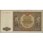 1.000 złotych, 15.01.1946; seria zastępcza Bw., numerac...