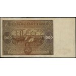 1.000 złotych, 15.01.1946; seria zastępcza Bw., numerac...