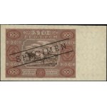 100 zloty, 15.07.1947; series F, numbering 0000000, ob...